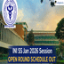INI SS Jan 2026 Session Open Round Schedule Out; Register by February 12